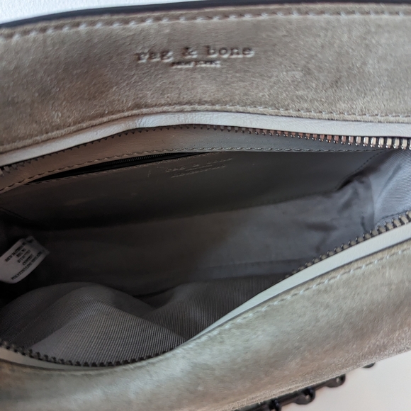 Rag & Bone Grey Suede Chain Link Bag - Picture 8 of 8